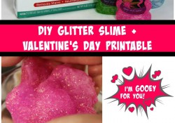 Glitter Slime Valentines Pin