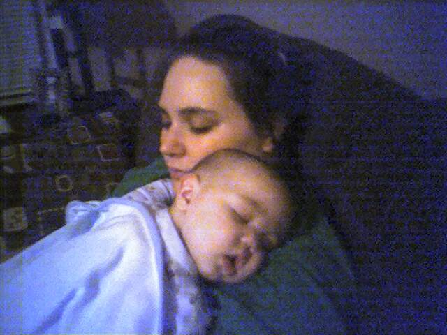 Naptime sitting up. Yes, it happens!