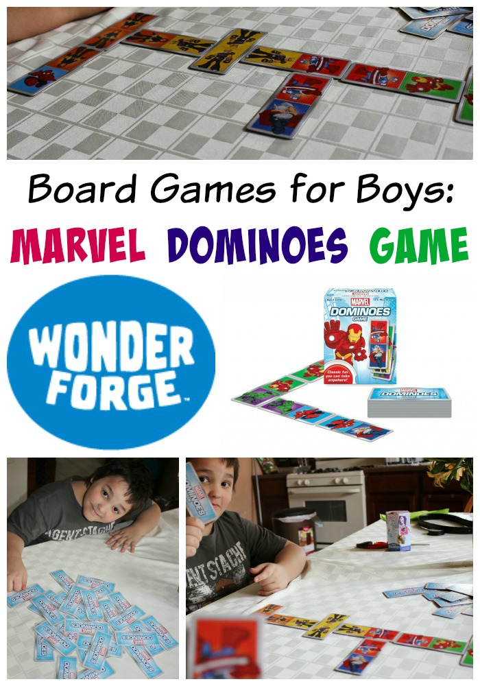 Board Games for Boys Marvel Dominoes Game