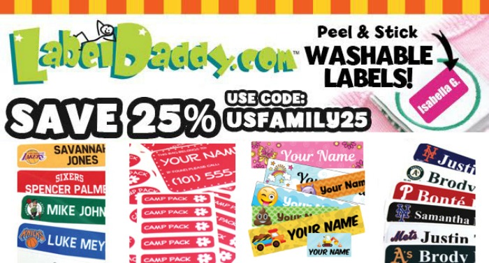 Save 25% on your entire Label Daddy order. Use code USFAMILY25 at checkout