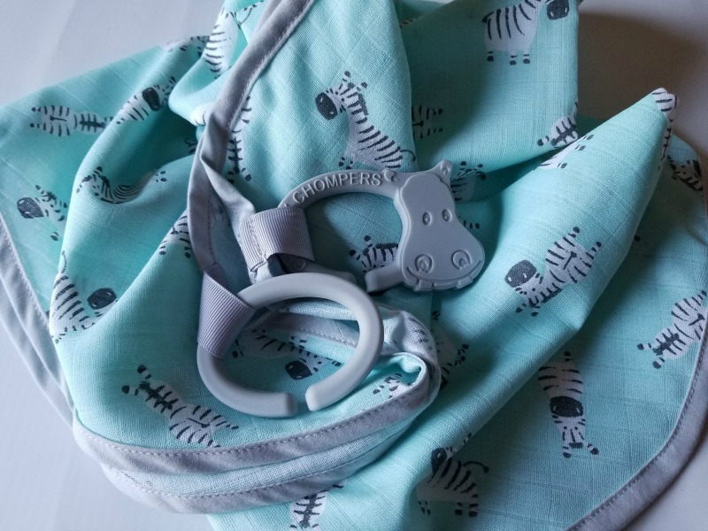 Cheeky Chompers MultiMuslin, one beautiful organic muslin with six clever uses