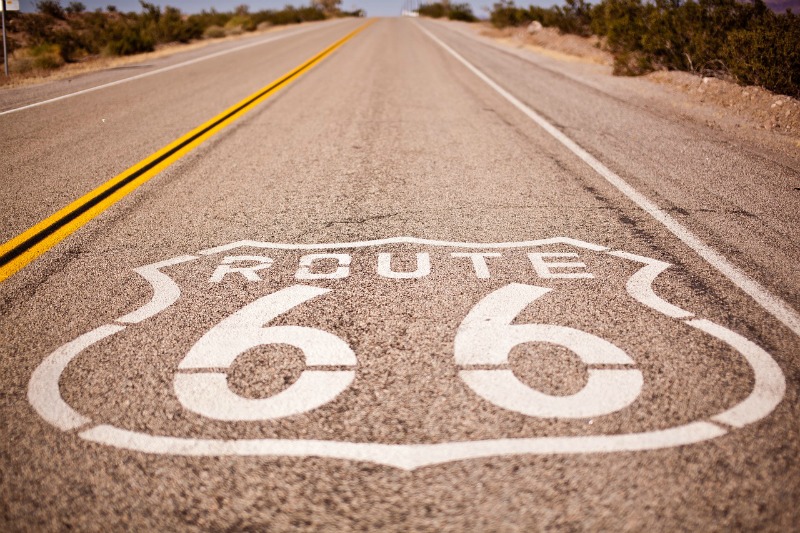 Route 66 in the Midwest and out to California