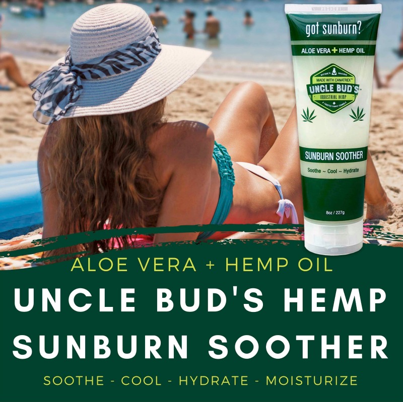 Uncle Bud’s Sunburn Soother with HEMP Oil