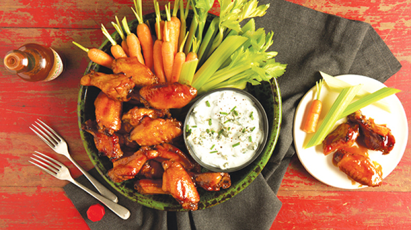 Crispy Baked Wings with Chipotle Barbecue Sauce