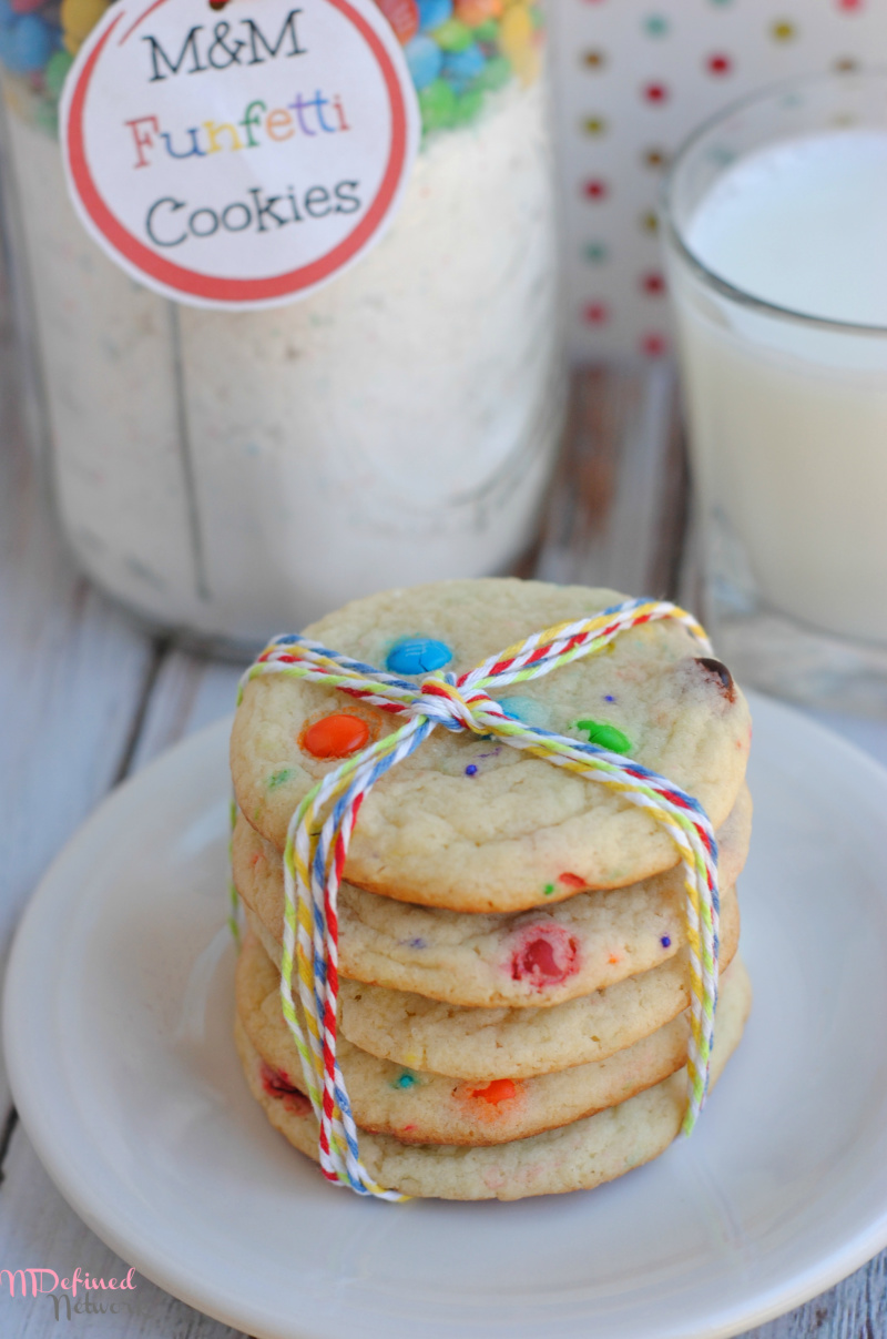 M&M Funfetti Cookies Gift Jar